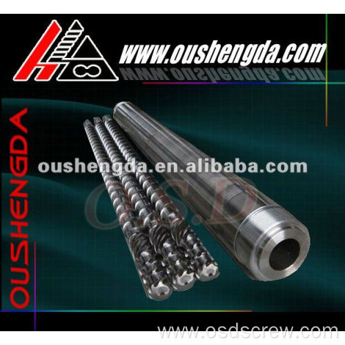 140mm bimetallic extruder screw barrel for pet bottle blowing machine